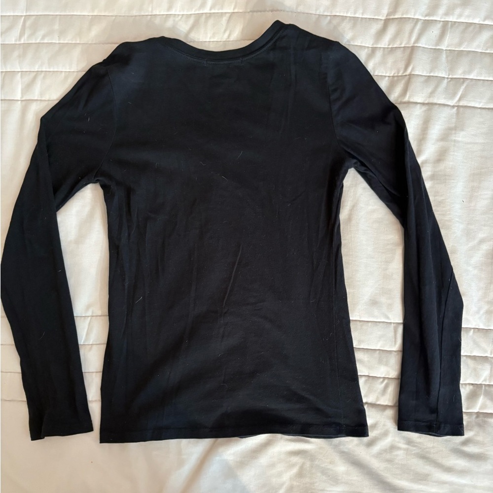 Active Basic Long Sleeve Tees - Black and Teal - Picture 11 of 15